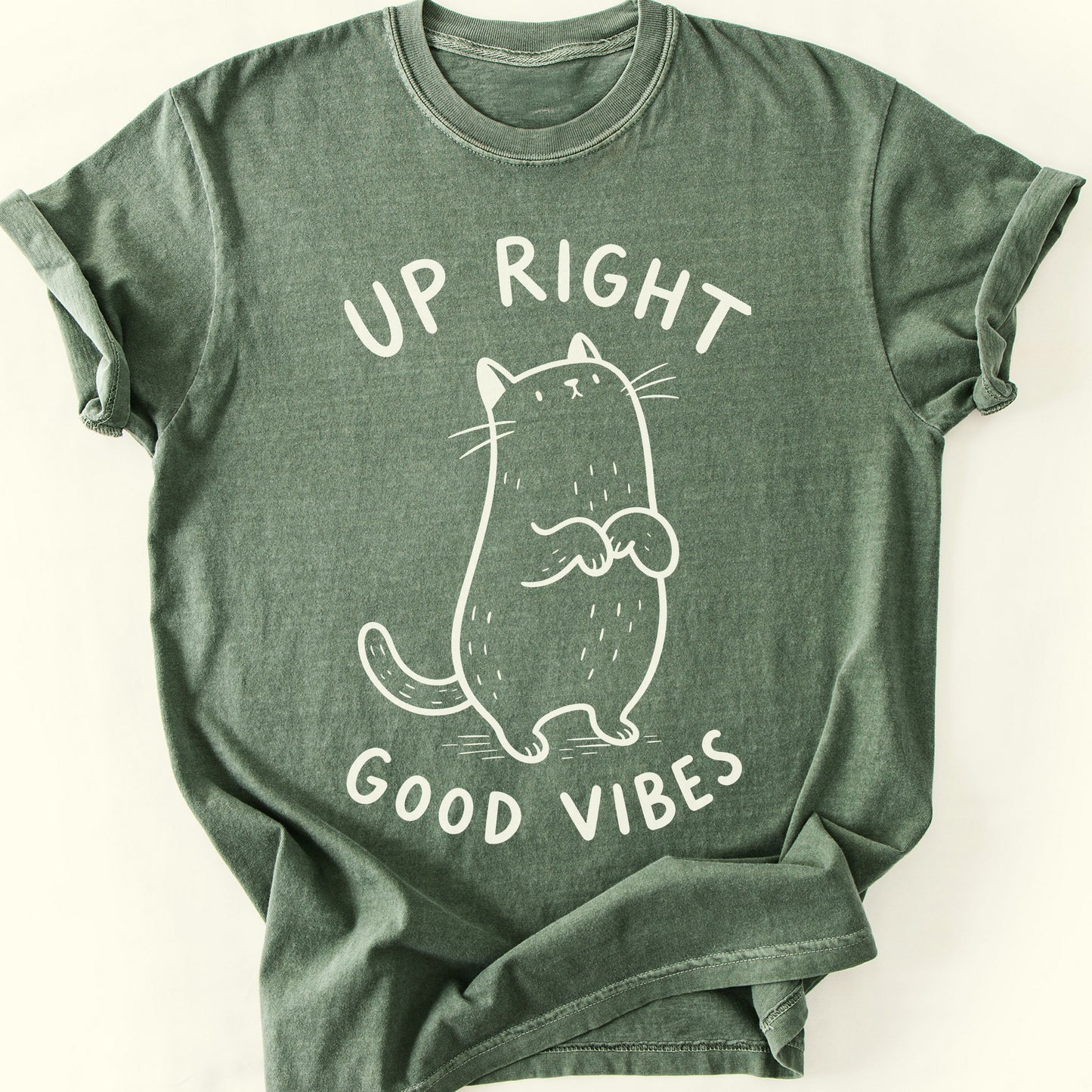Up Right T-Shirt — Moss