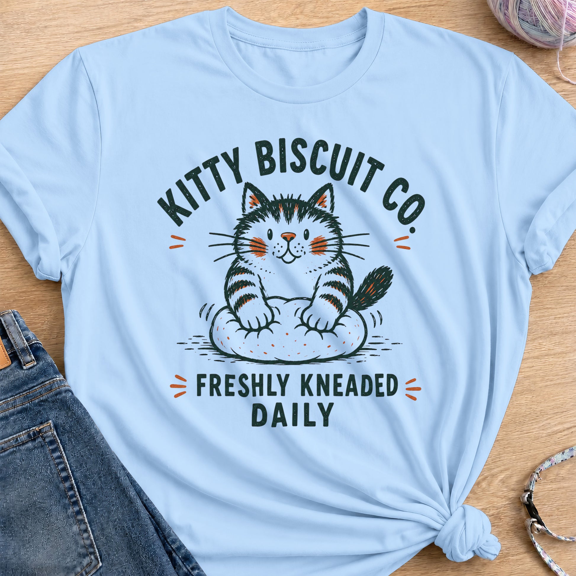 Biscuit Co T-Shirt — Light Blue