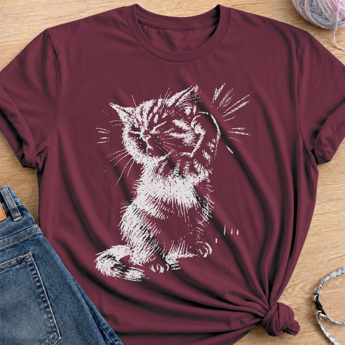 Bicep T-Shirt — Maroon