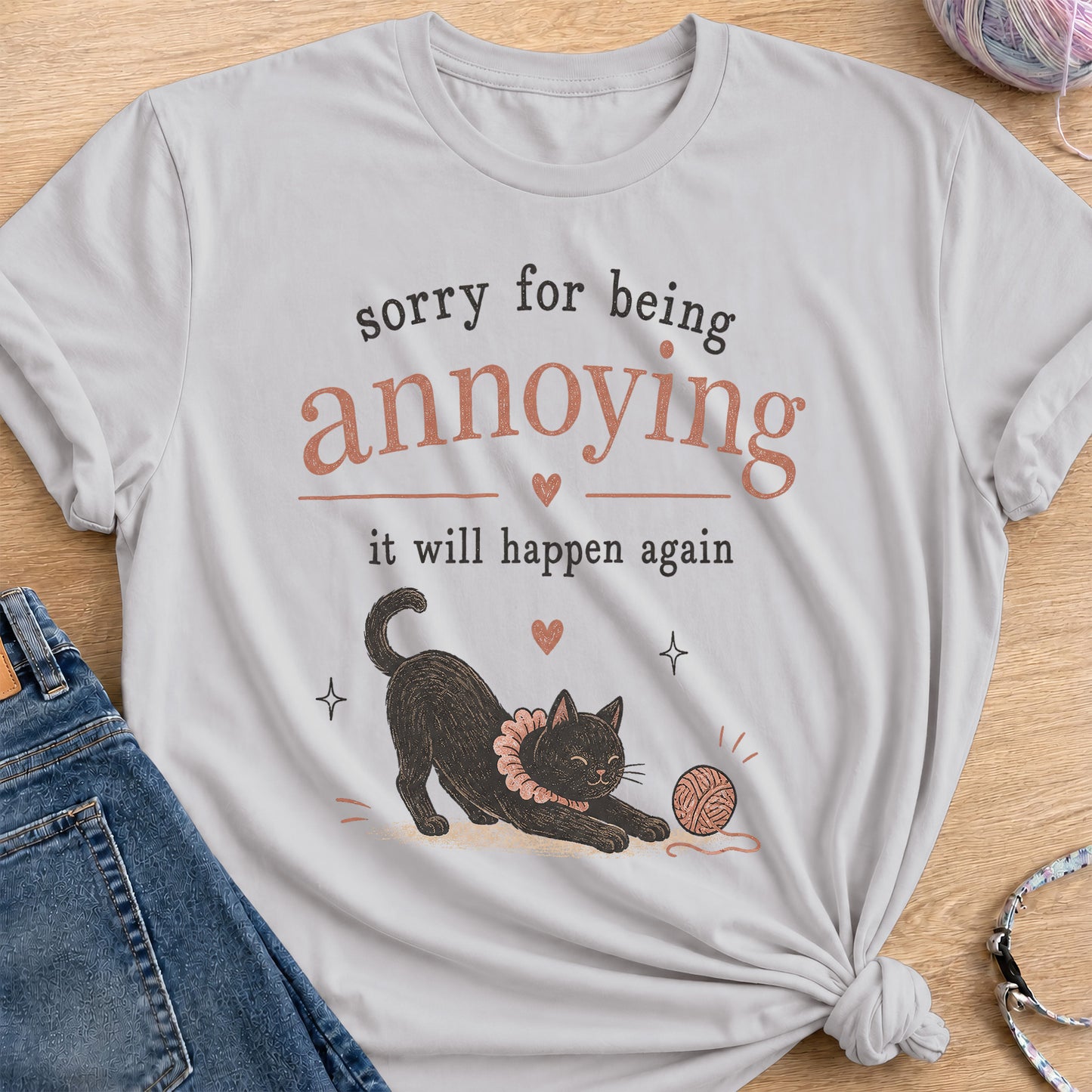 So Sorry T-Shirt — Ice Grey