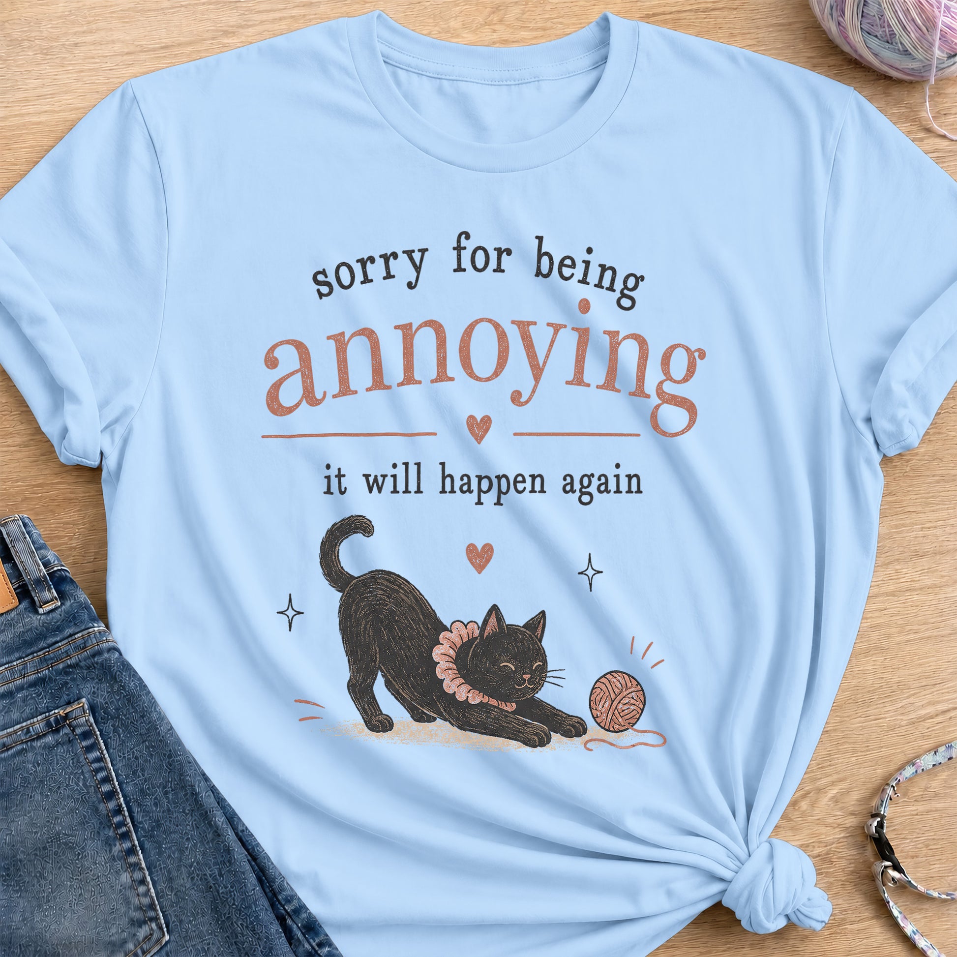 So Sorry T-Shirt — Light Blue