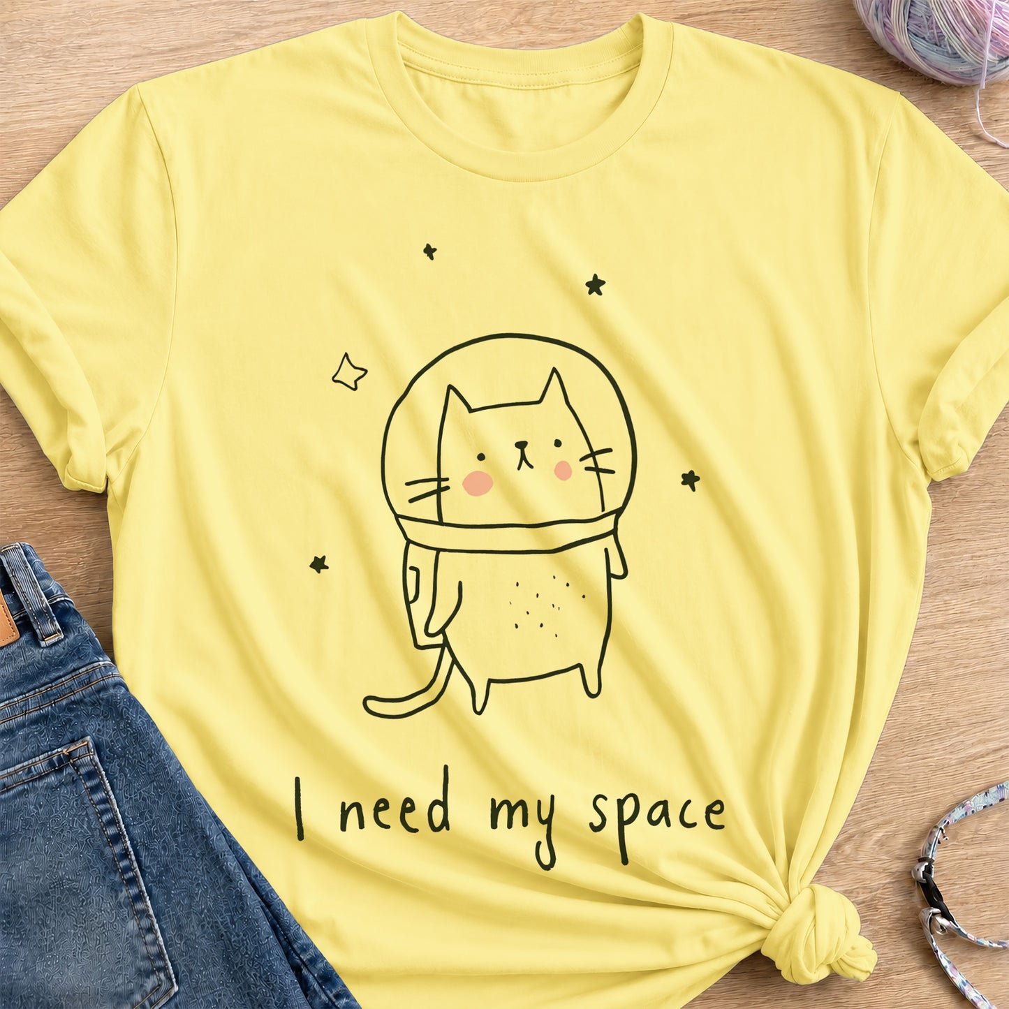 My Space T-Shirt — Cornsilk