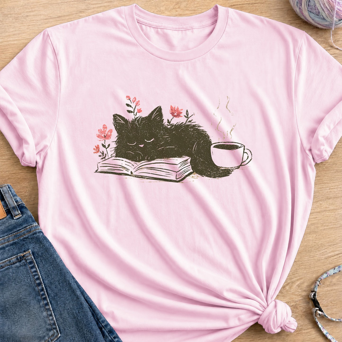 Reading Break T-Shirt — Light Pink