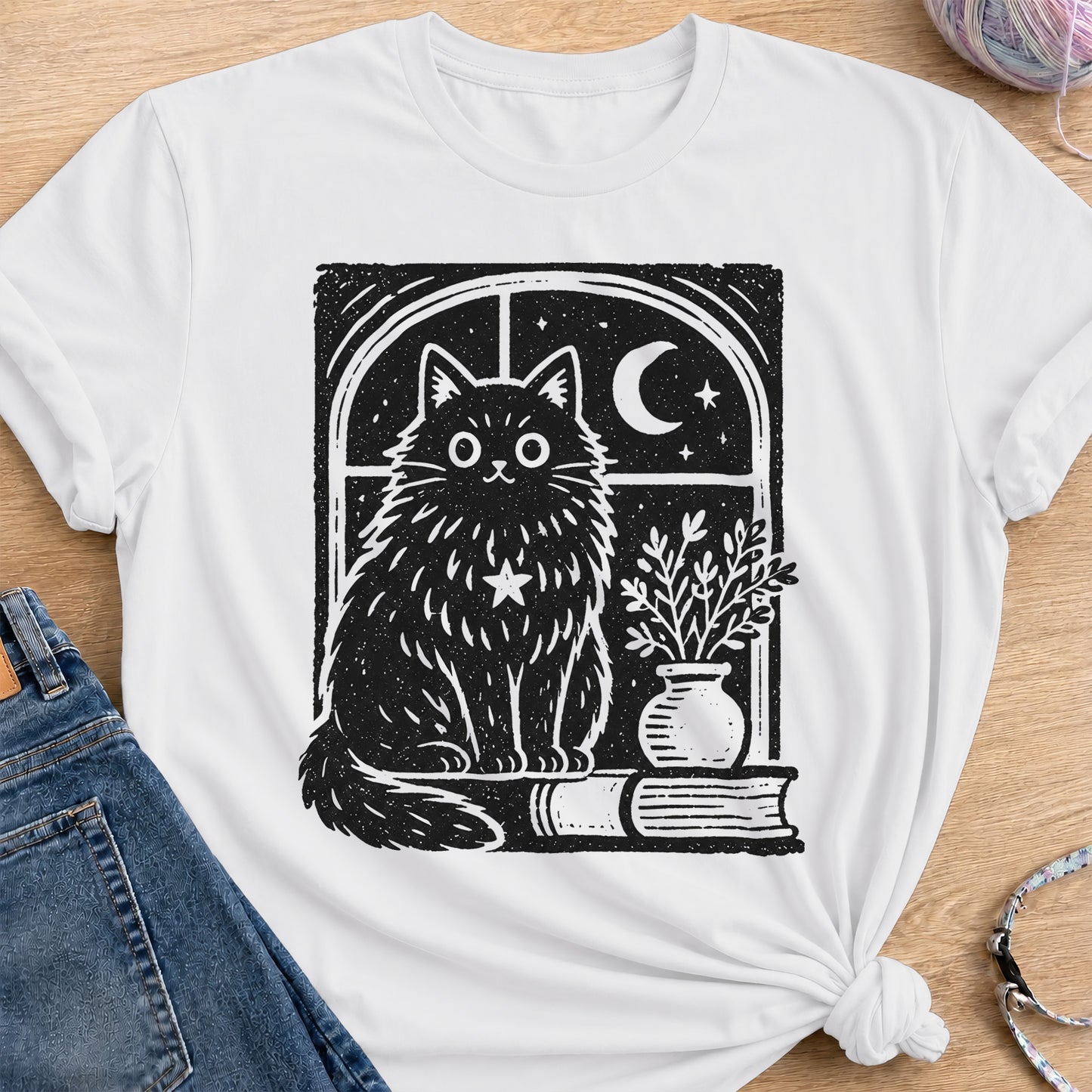 Moonlit Window T-Shirt — White
