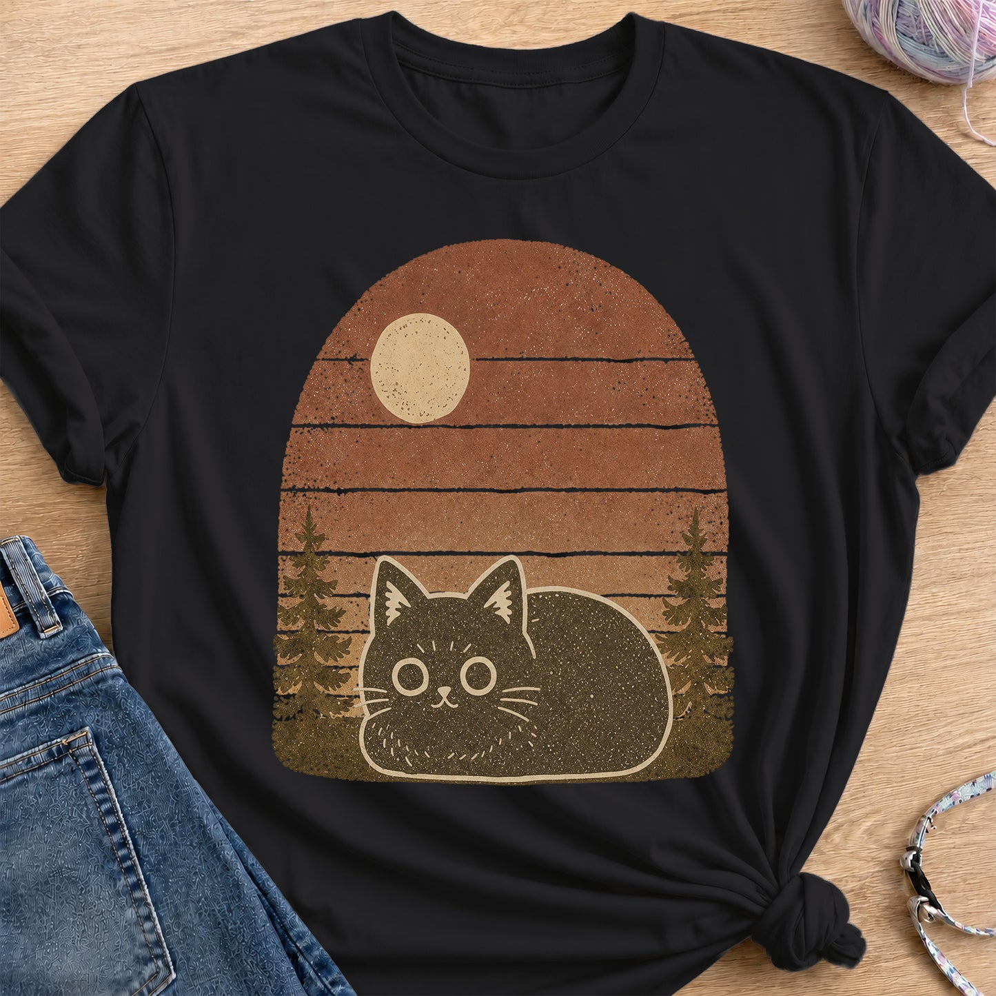 Sunset Loaf T-Shirt — Black