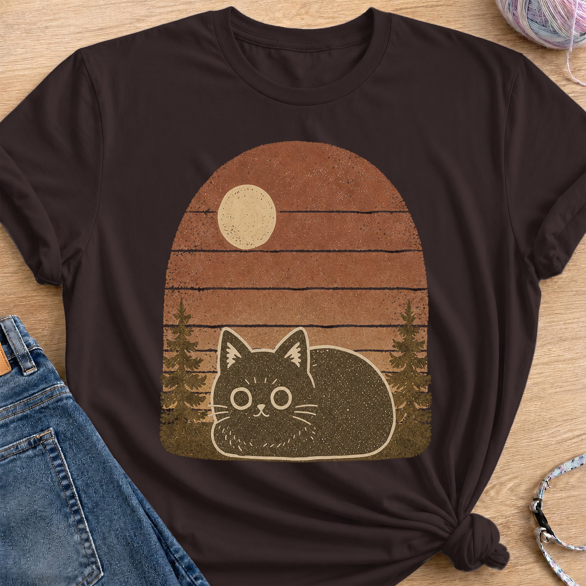Sunset Loaf T-Shirt — Dark Chocolate