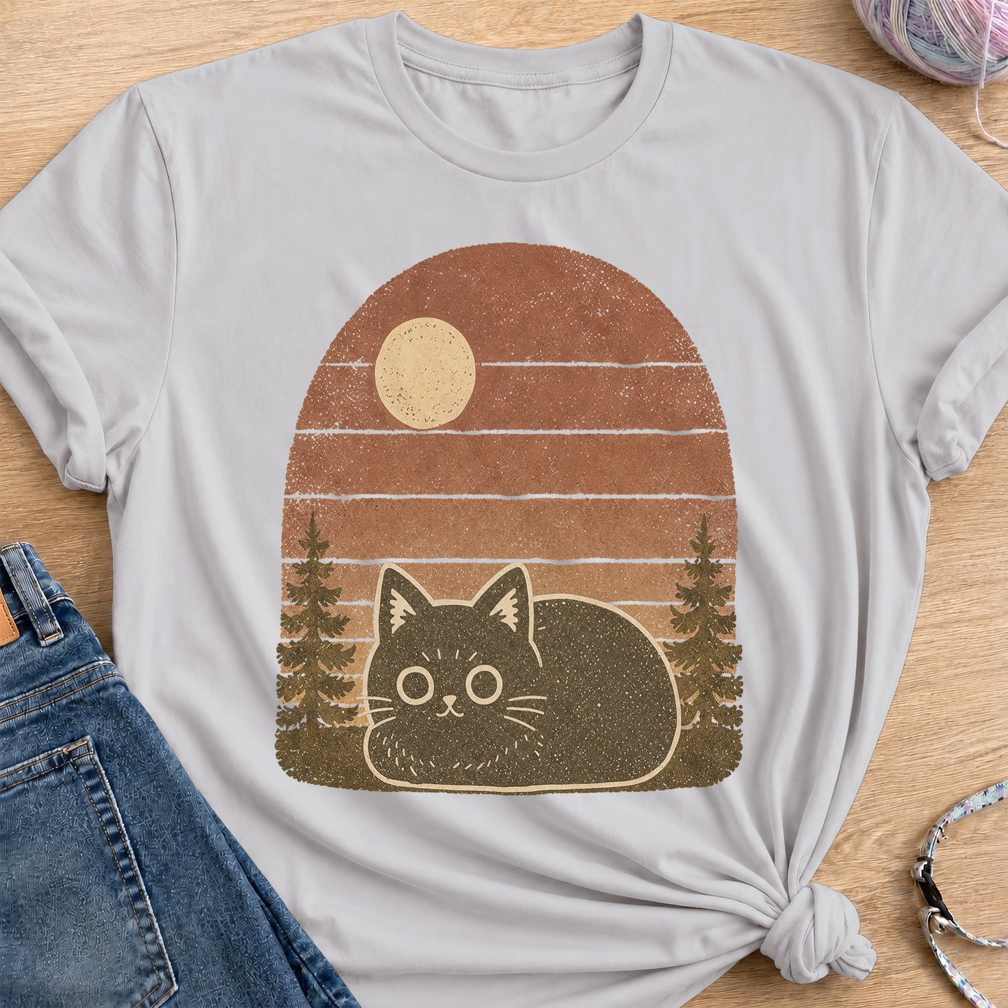 Sunset Loaf T-Shirt — Ice Grey