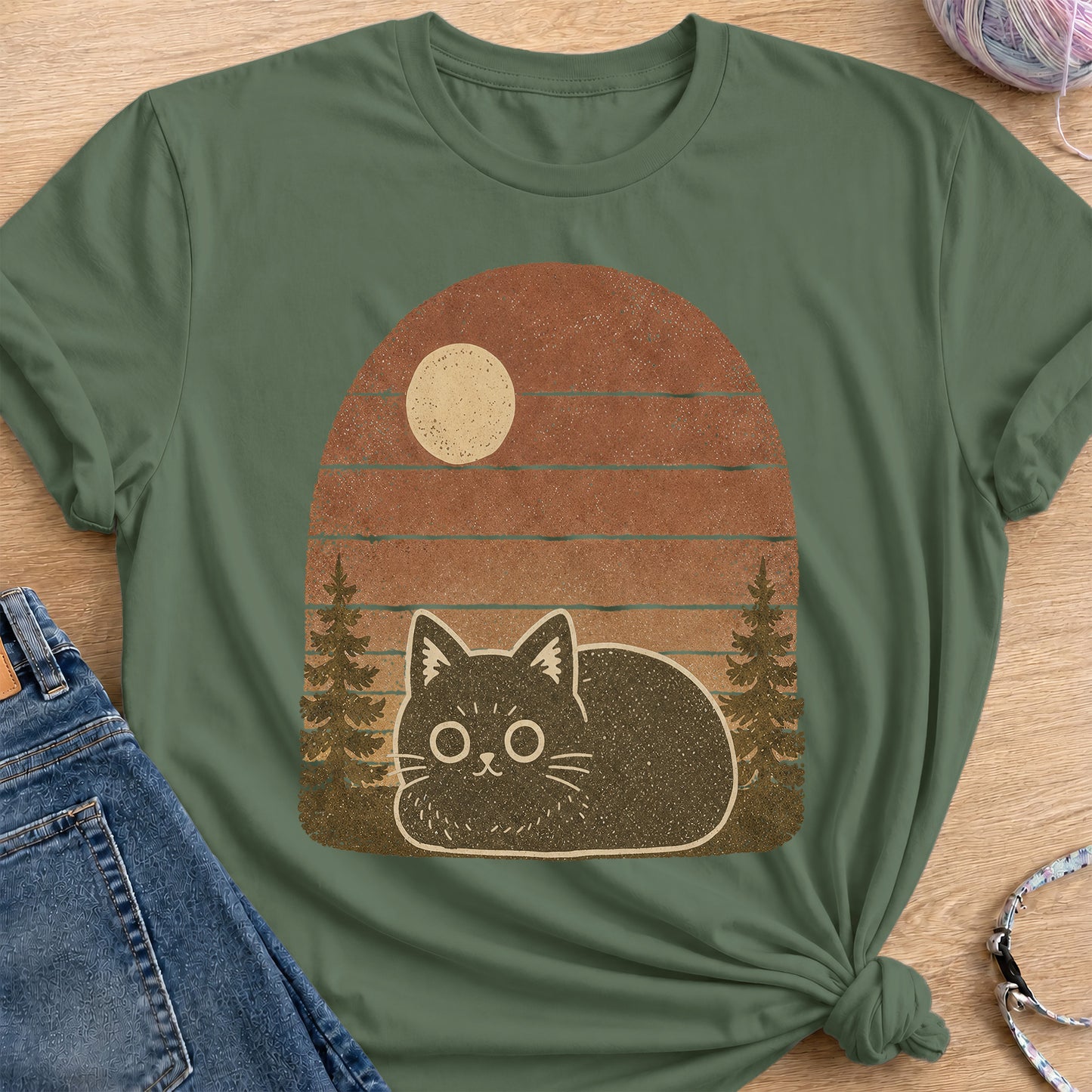 Sunset Loaf T-Shirt — Military Green