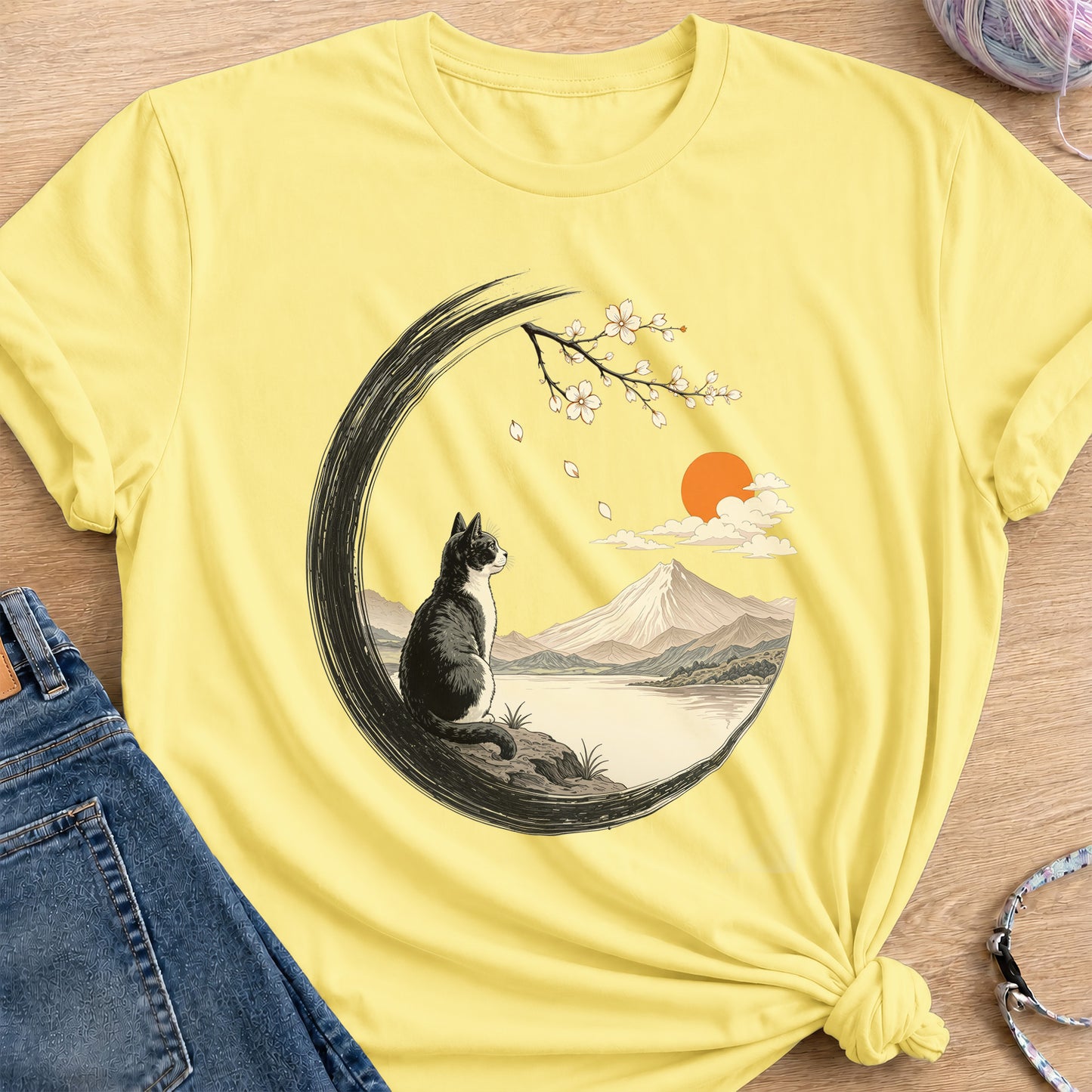 Moonlit Blossom T-Shirt — Cornsilk