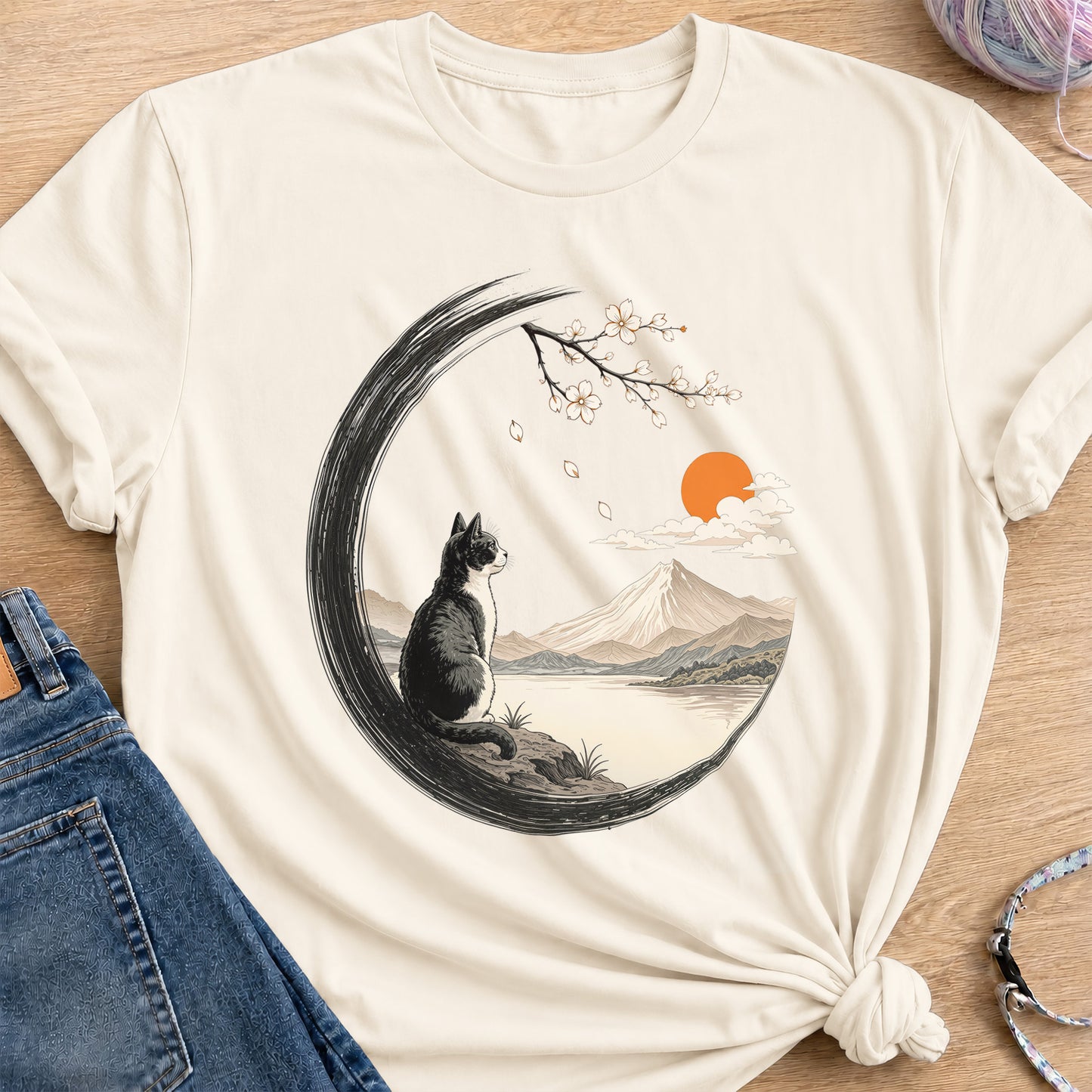 Moonlit Blossom T-Shirt — Natural