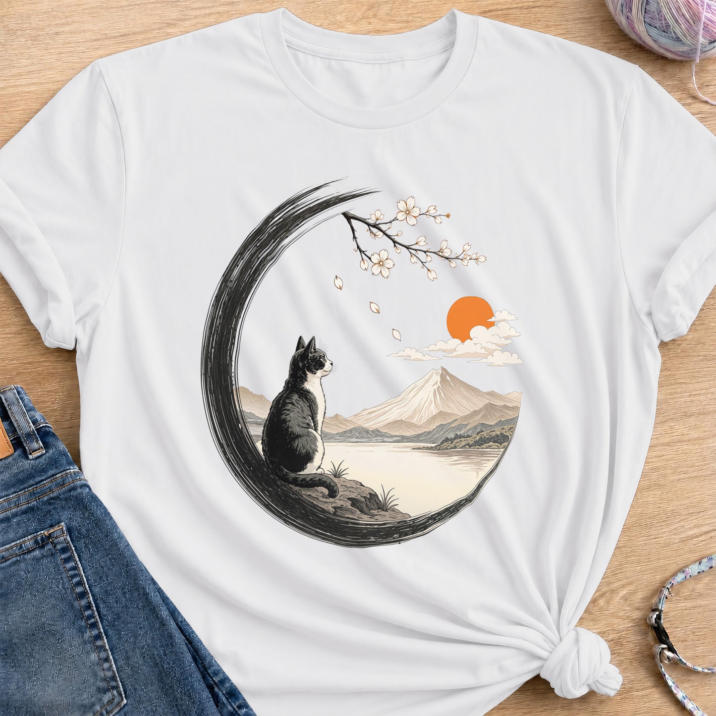 Moonlit Blossom T-Shirt — White