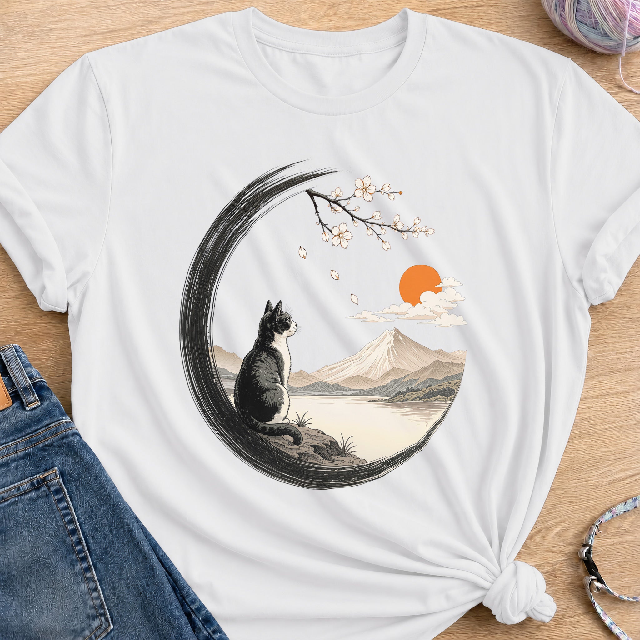 Moonlit Blossom T-Shirt — White