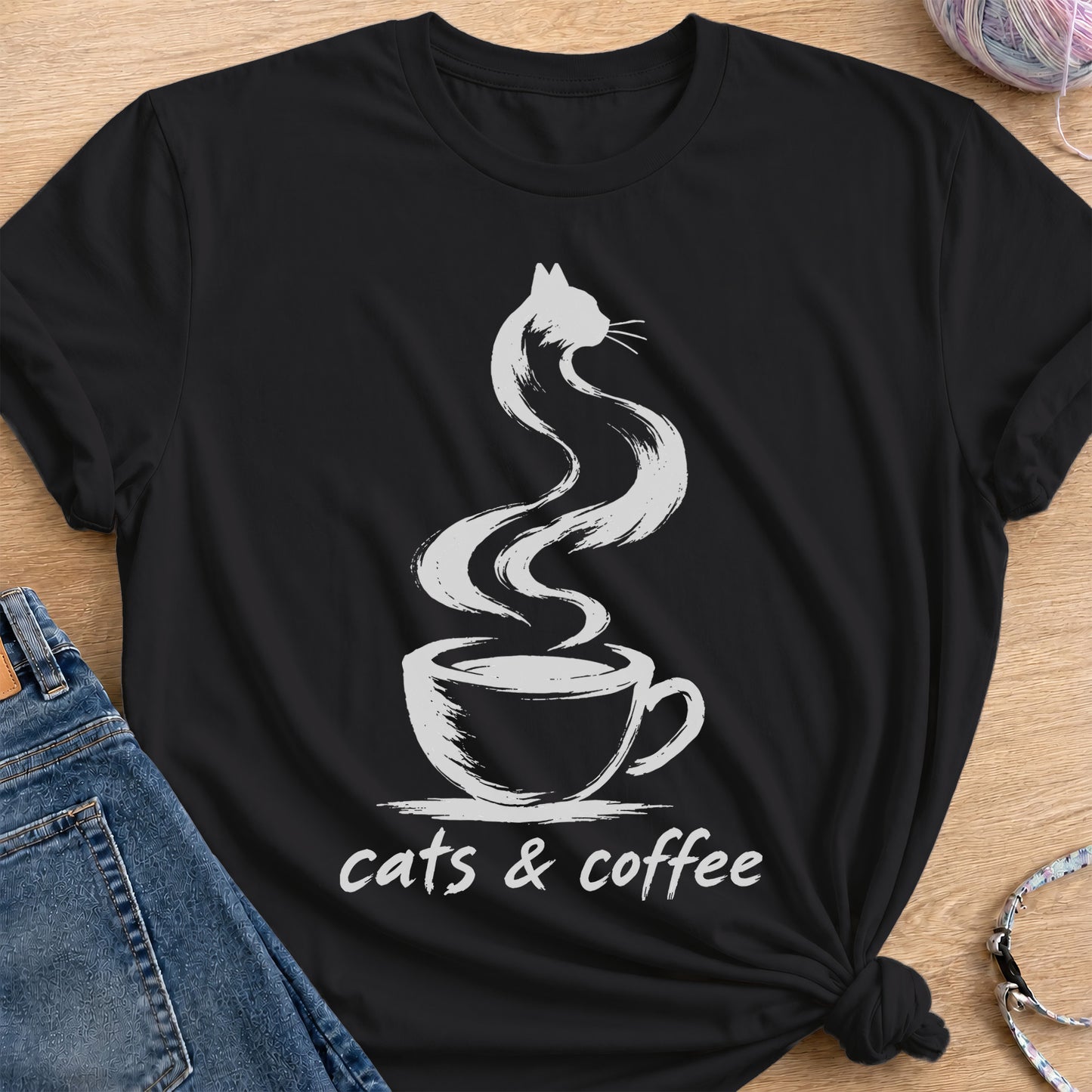 Coffee Steam T-Shirt — Black