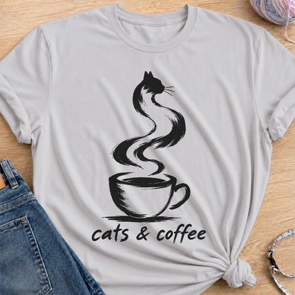 Coffee Steam T-Shirt — Ice Grey