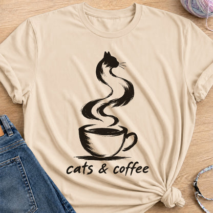 Coffee Steam T-Shirt — Sand