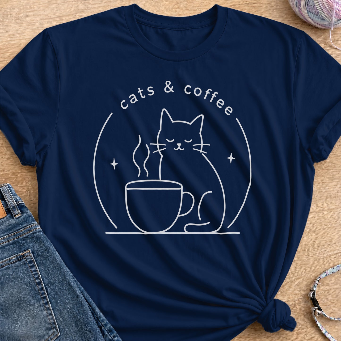 Morning Coffee T-Shirt — Navy