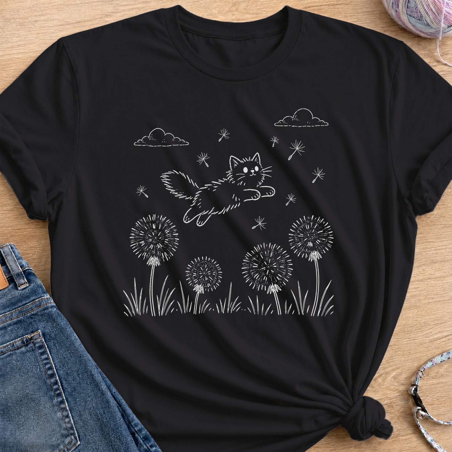 Dandelion Dream T-Shirt — Black