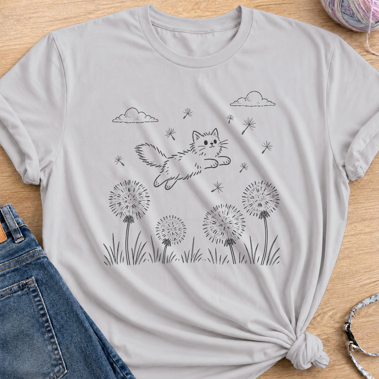 Dandelion Dream T-Shirt — Ice Grey