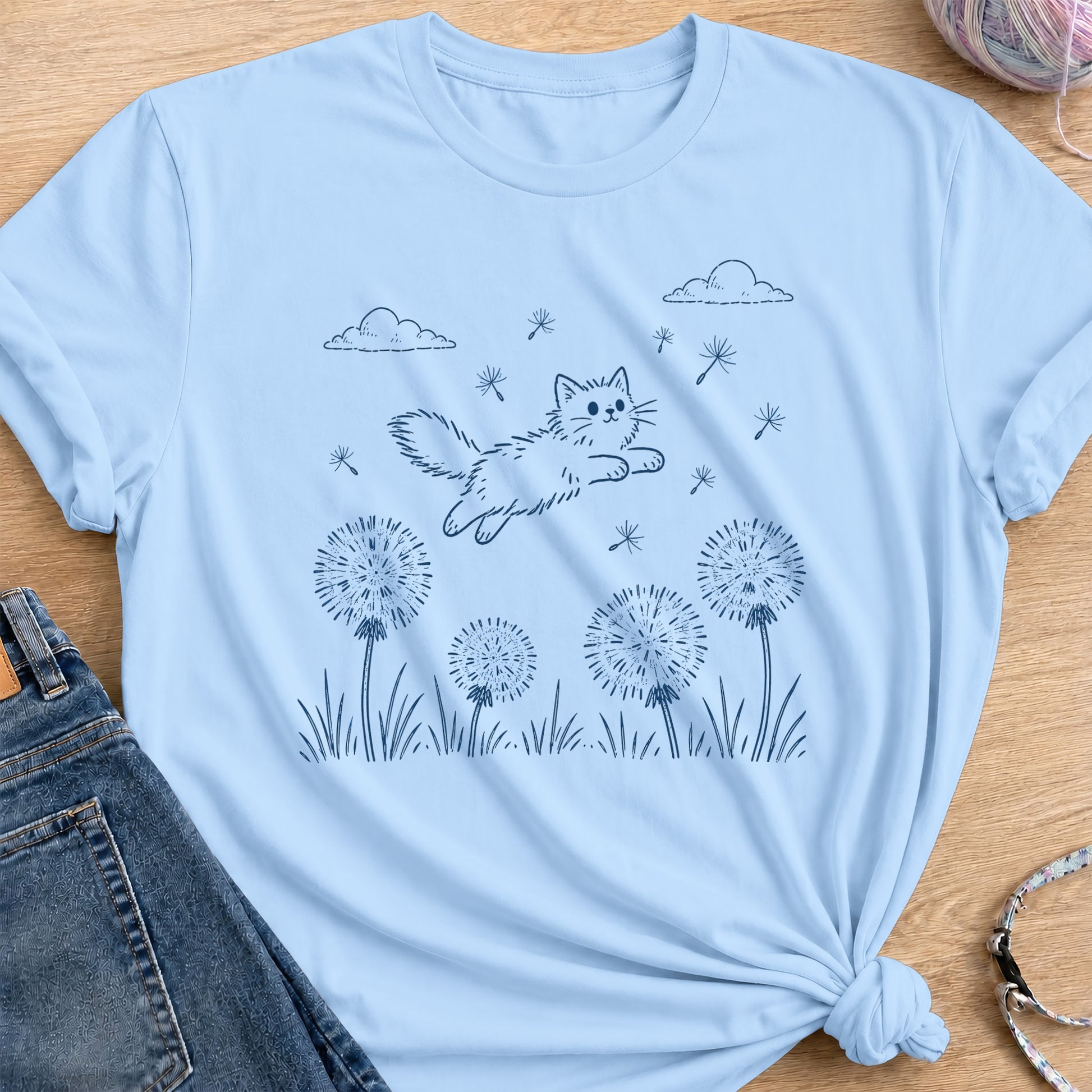 Dandelion Dream T-Shirt — Light Blue