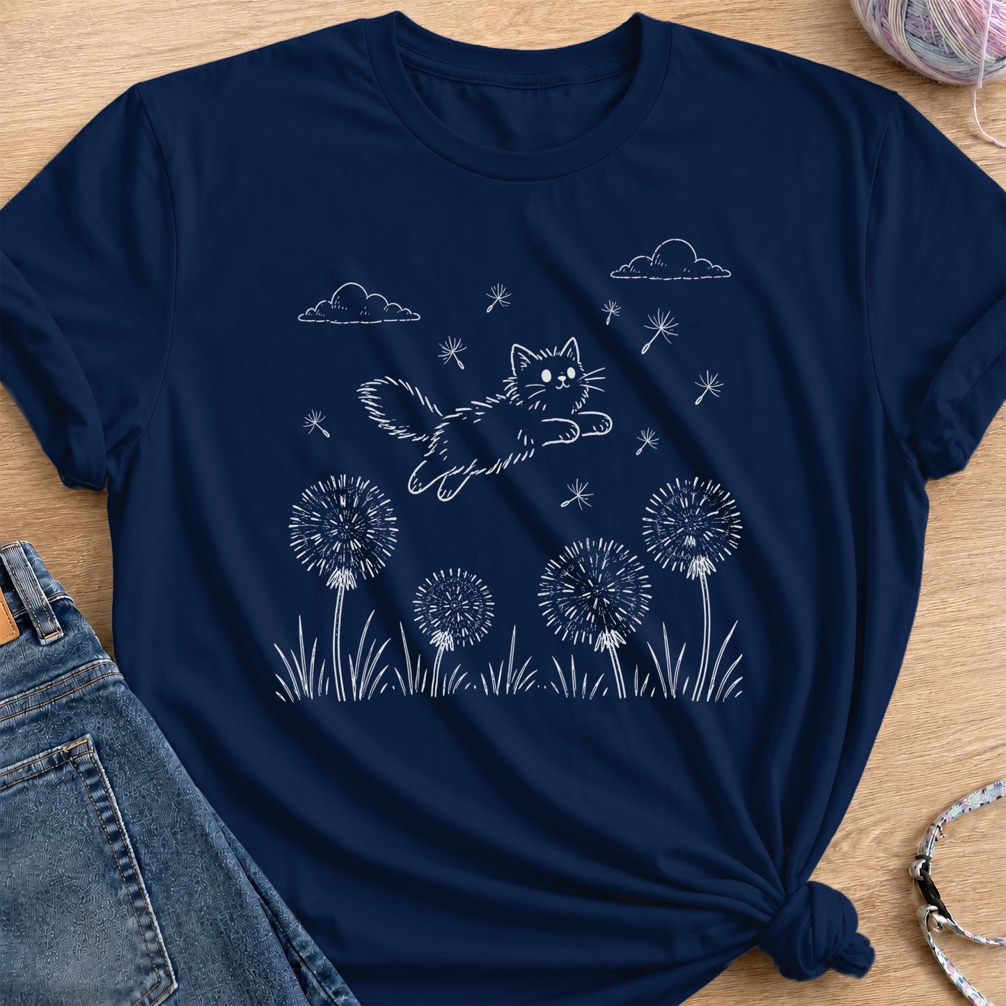 Dandelion Dream T-Shirt — Navy