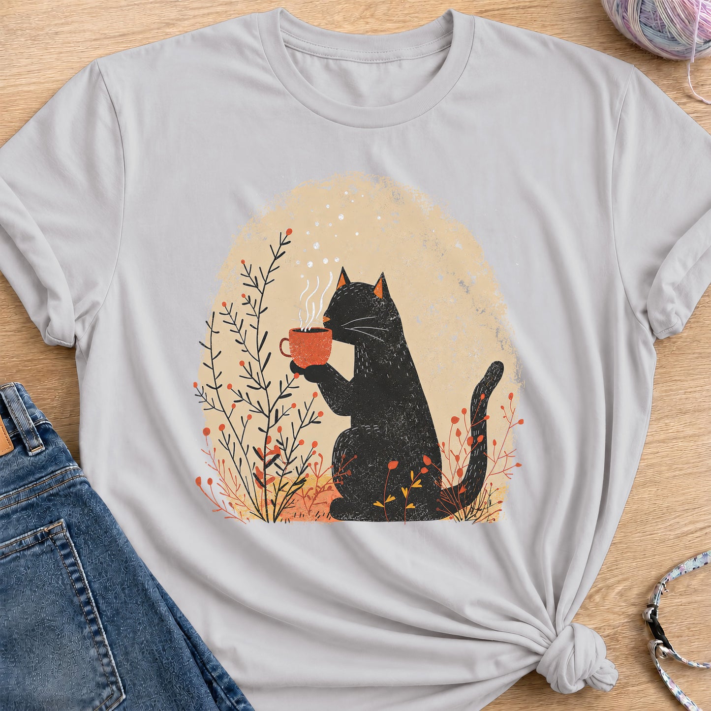 Morning Sip T-Shirt — Ice Grey