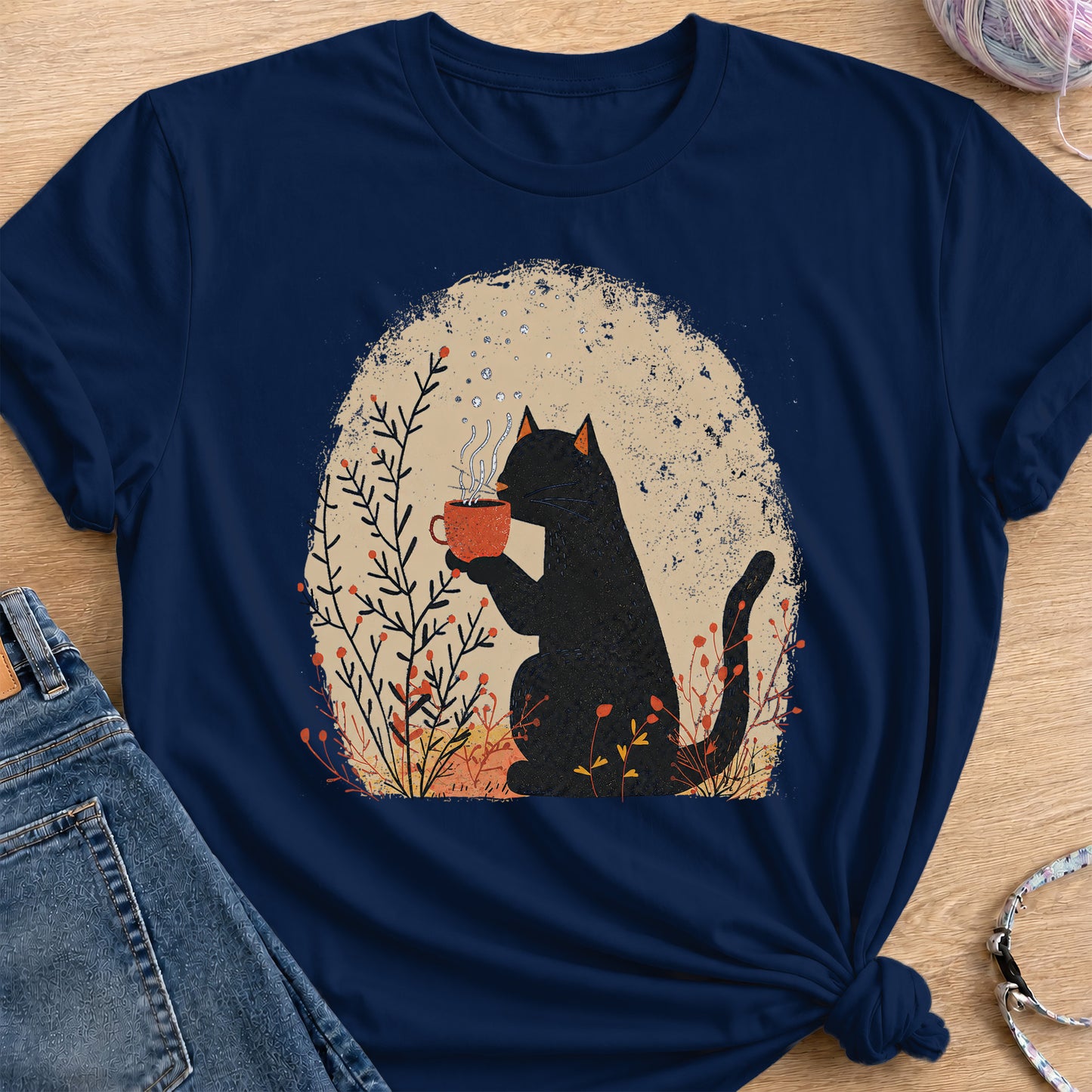 Morning Sip T-Shirt — Navy