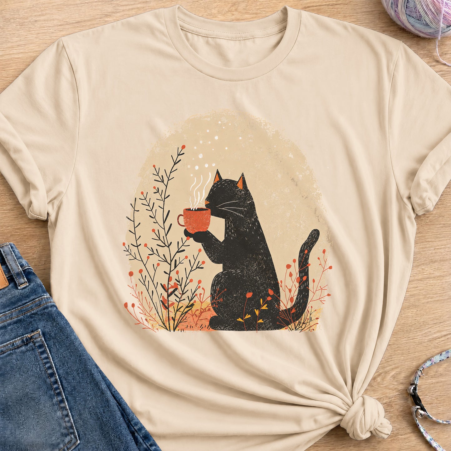 Morning Sip T-Shirt — Sand