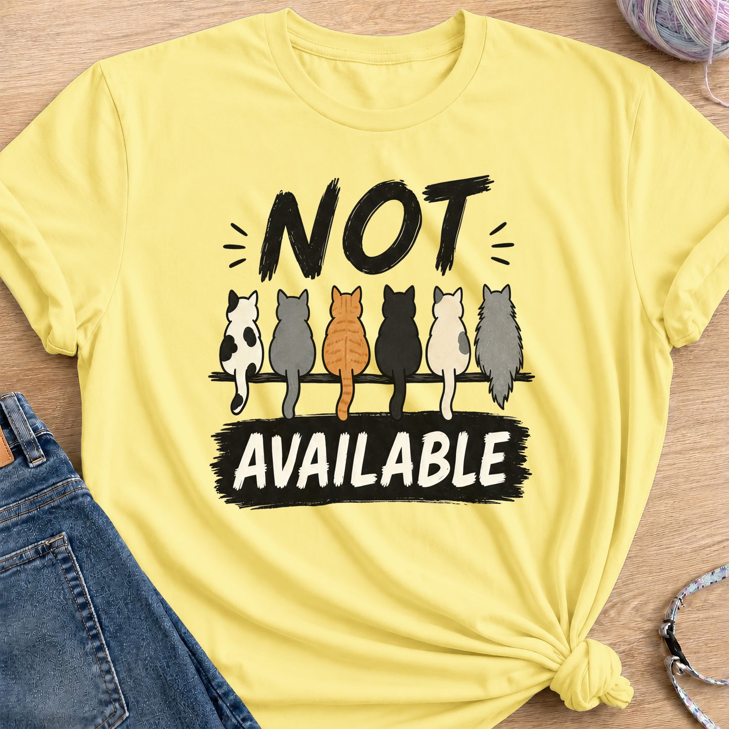 Not Available T-Shirt — Cornsilk