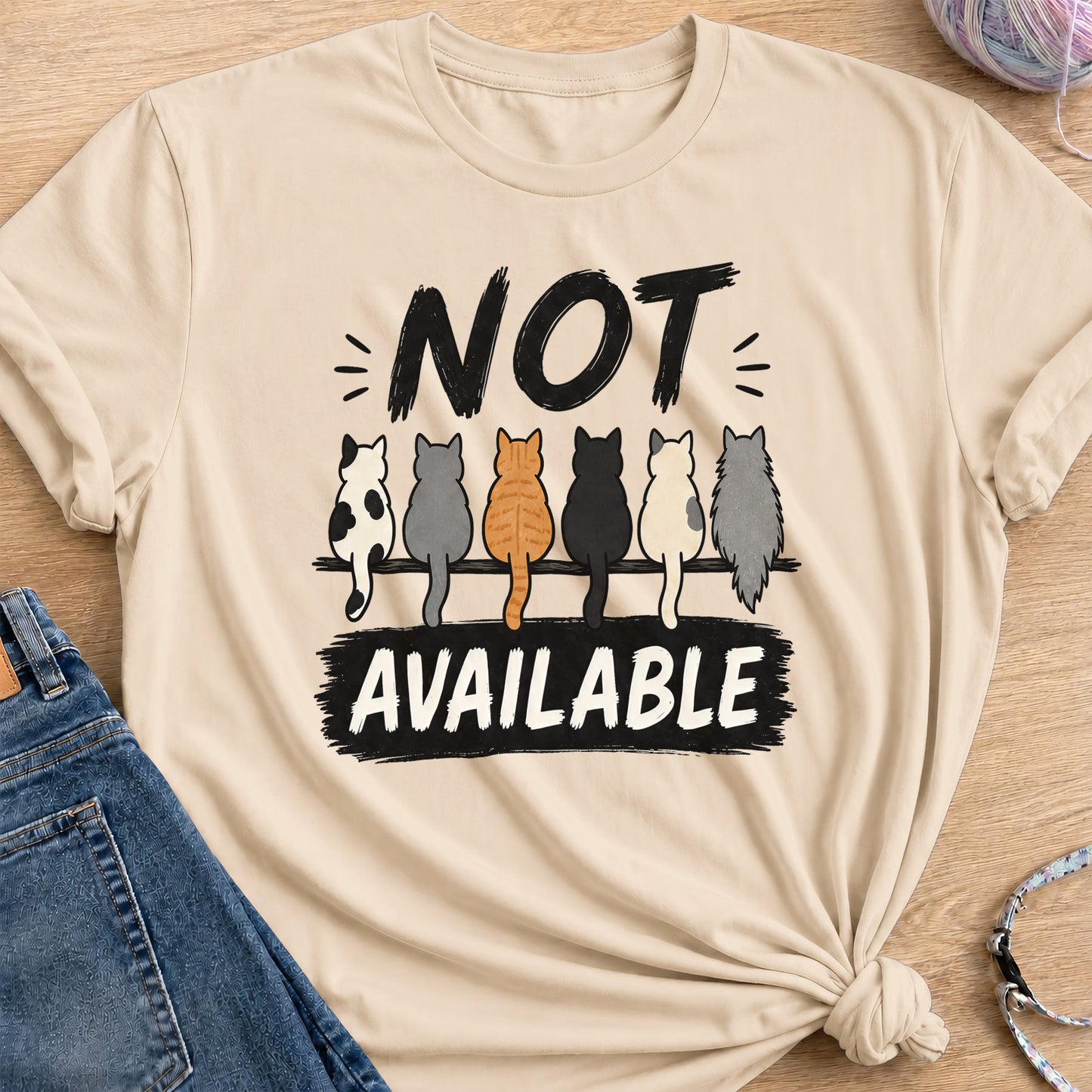Not Available T-Shirt — Sand