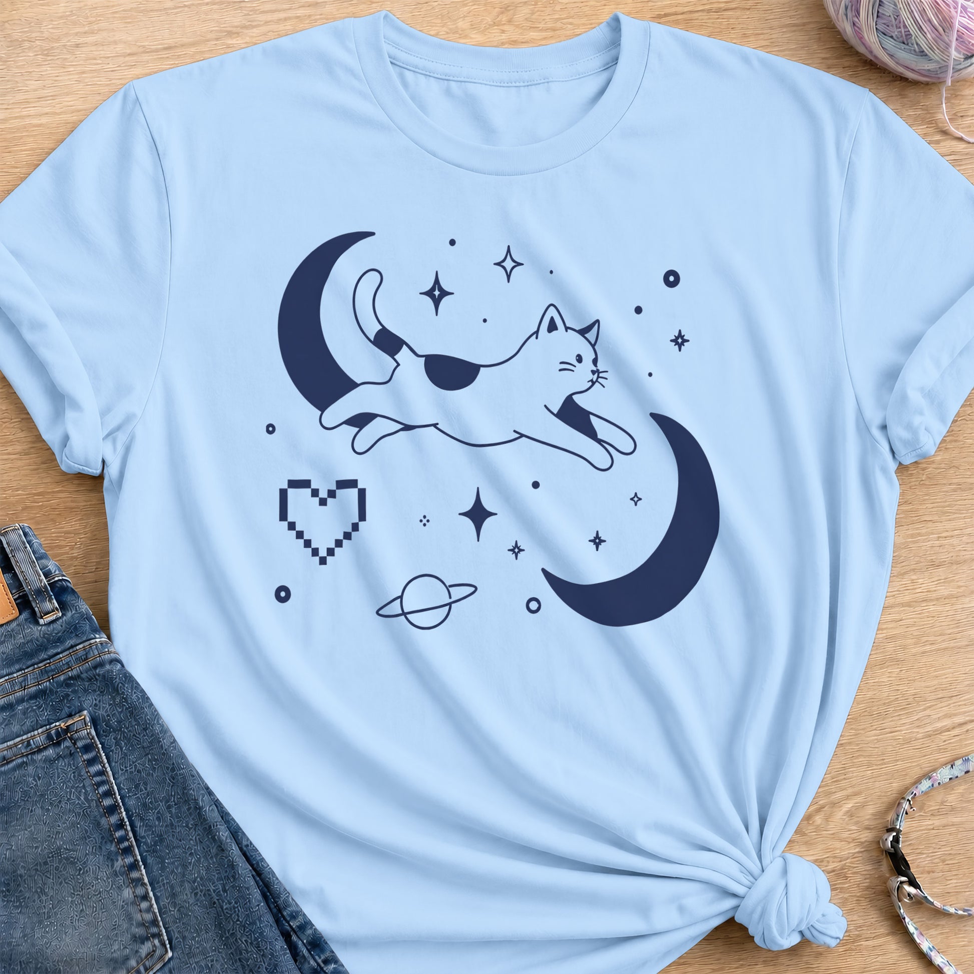 Moon Hopper T-Shirt — Light Blue