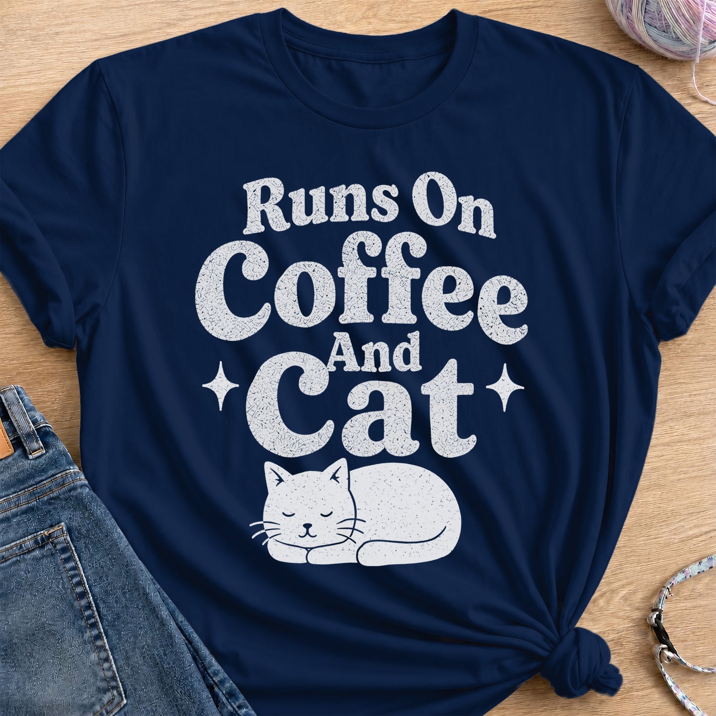 Coffee Fuel T-Shirt — Navy