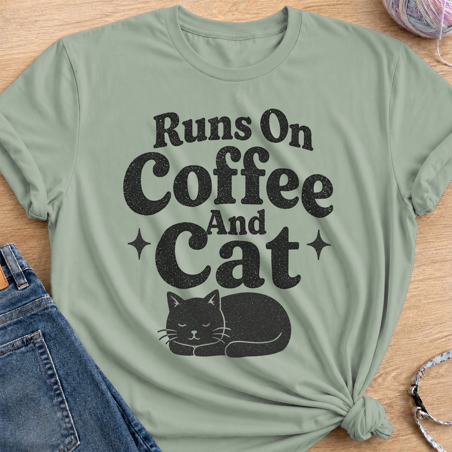 Coffee Fuel T-Shirt — Sage