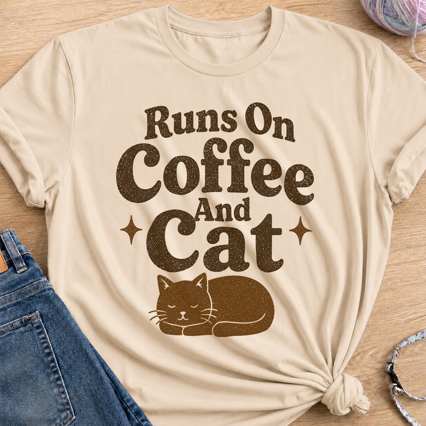Coffee Fuel T-Shirt — Sand