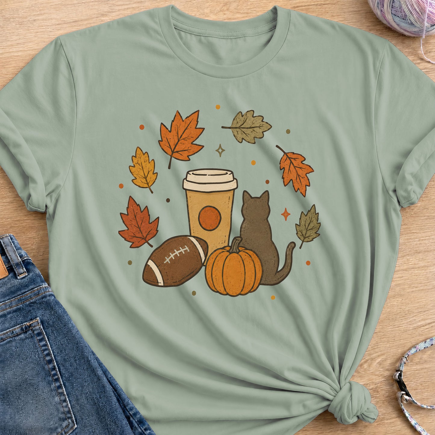Cozy Fall T-Shirt — Sage