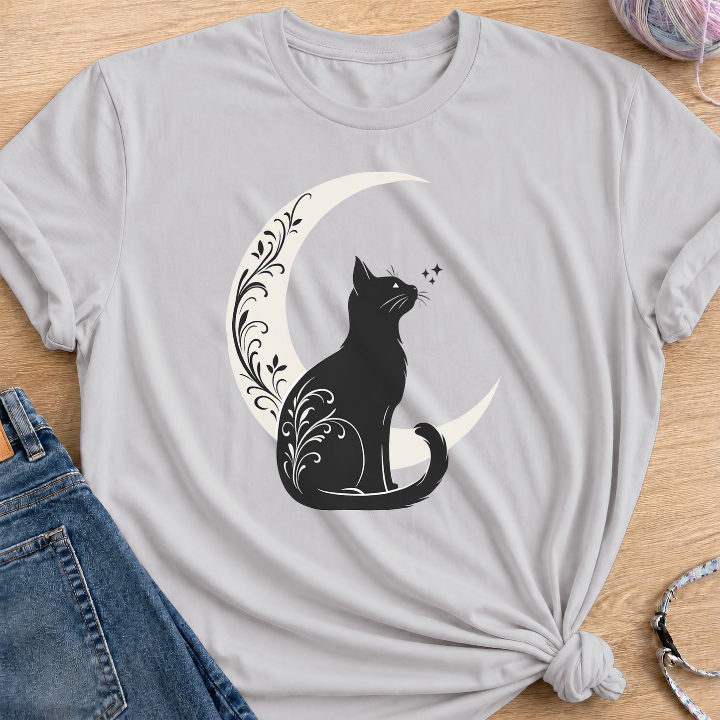 Moonlit Filigree T-Shirt — Ice Grey