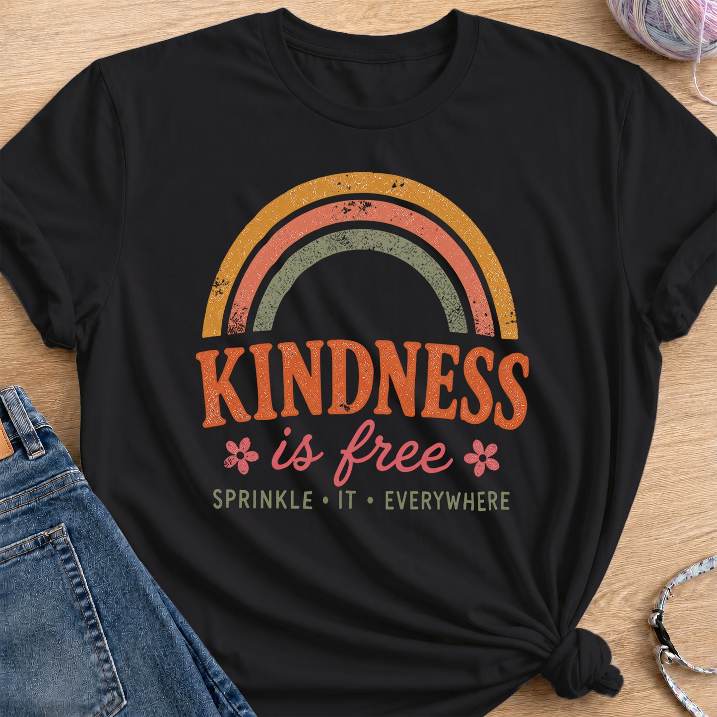 Kindness Is Free T-Shirt — Black