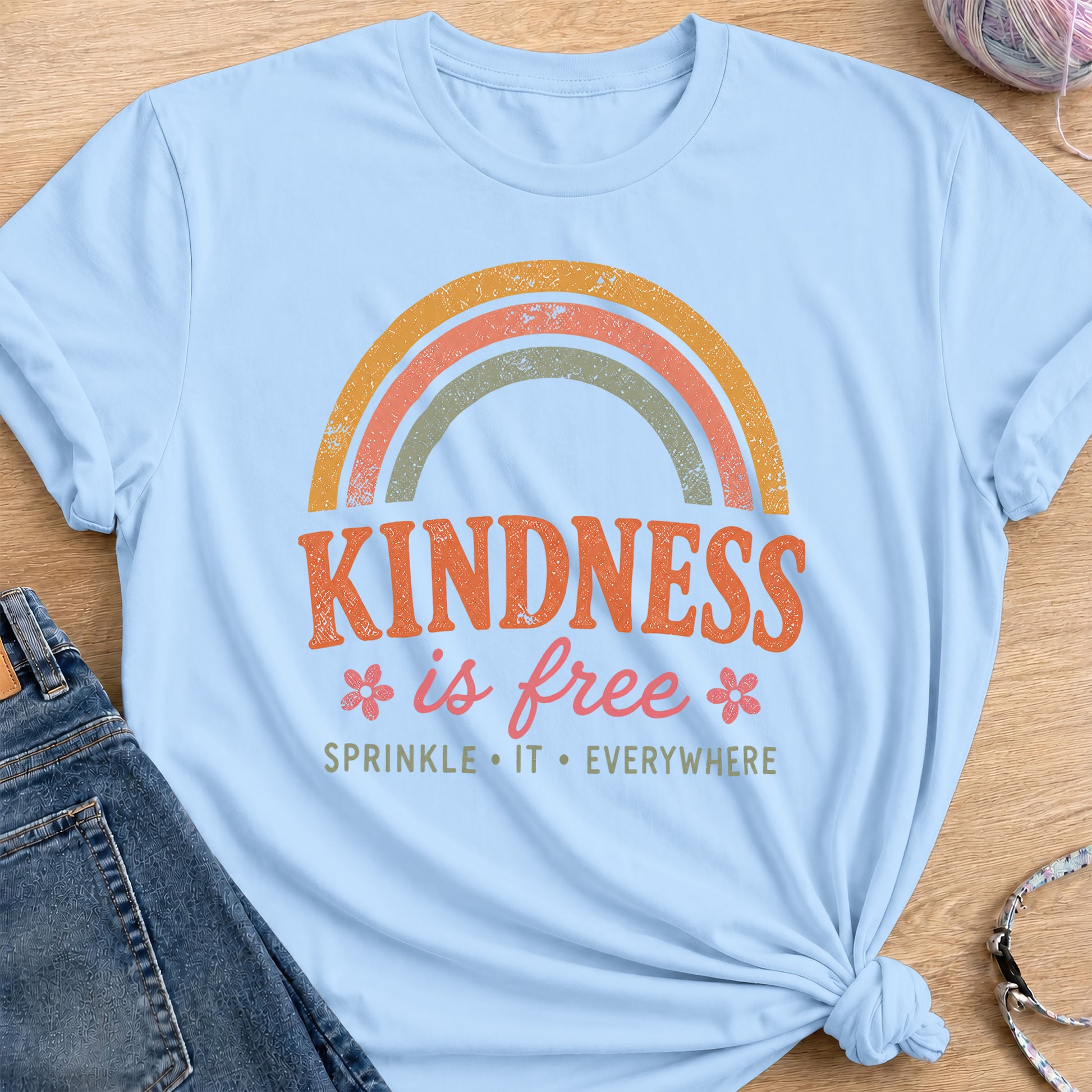 Kindness Is Free T-Shirt — Light Blue