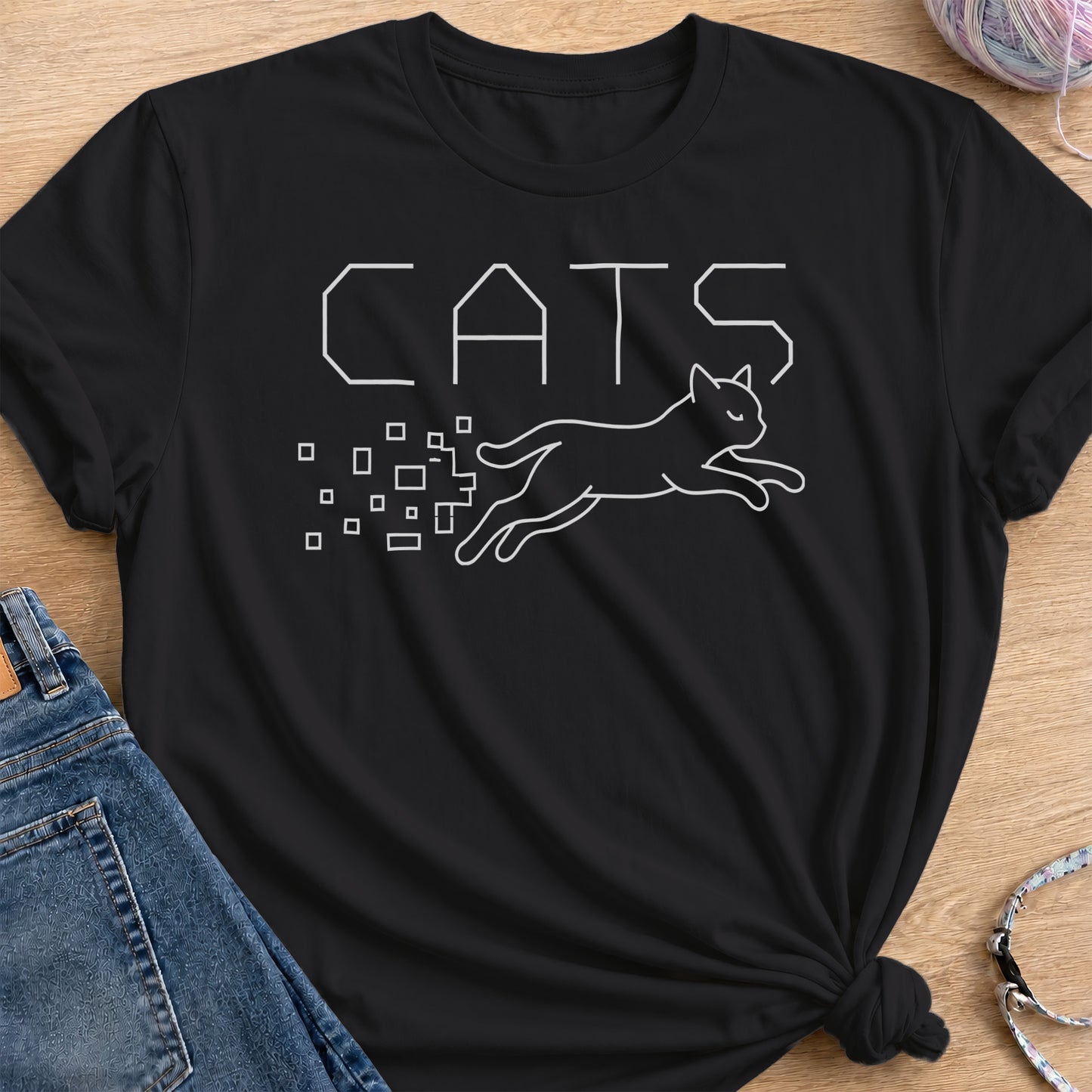 Pixel Leap T-Shirt — Black