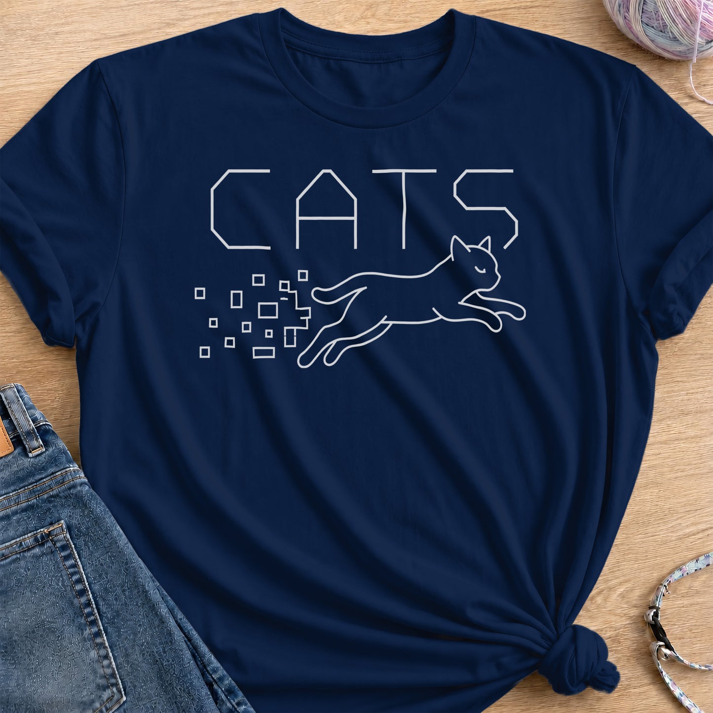 Pixel Leap T-Shirt — Navy