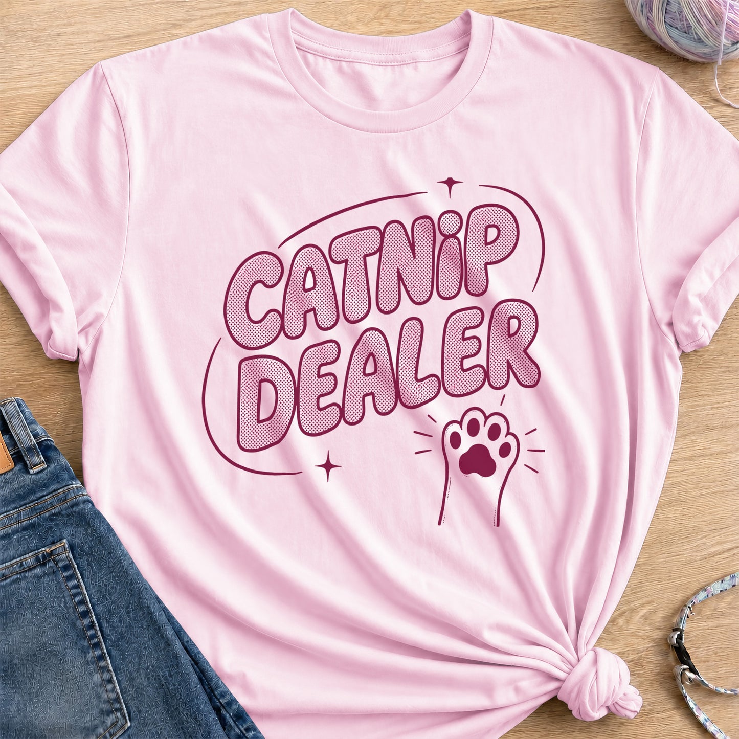 Catnip Dealer II T-Shirt — Light Pink