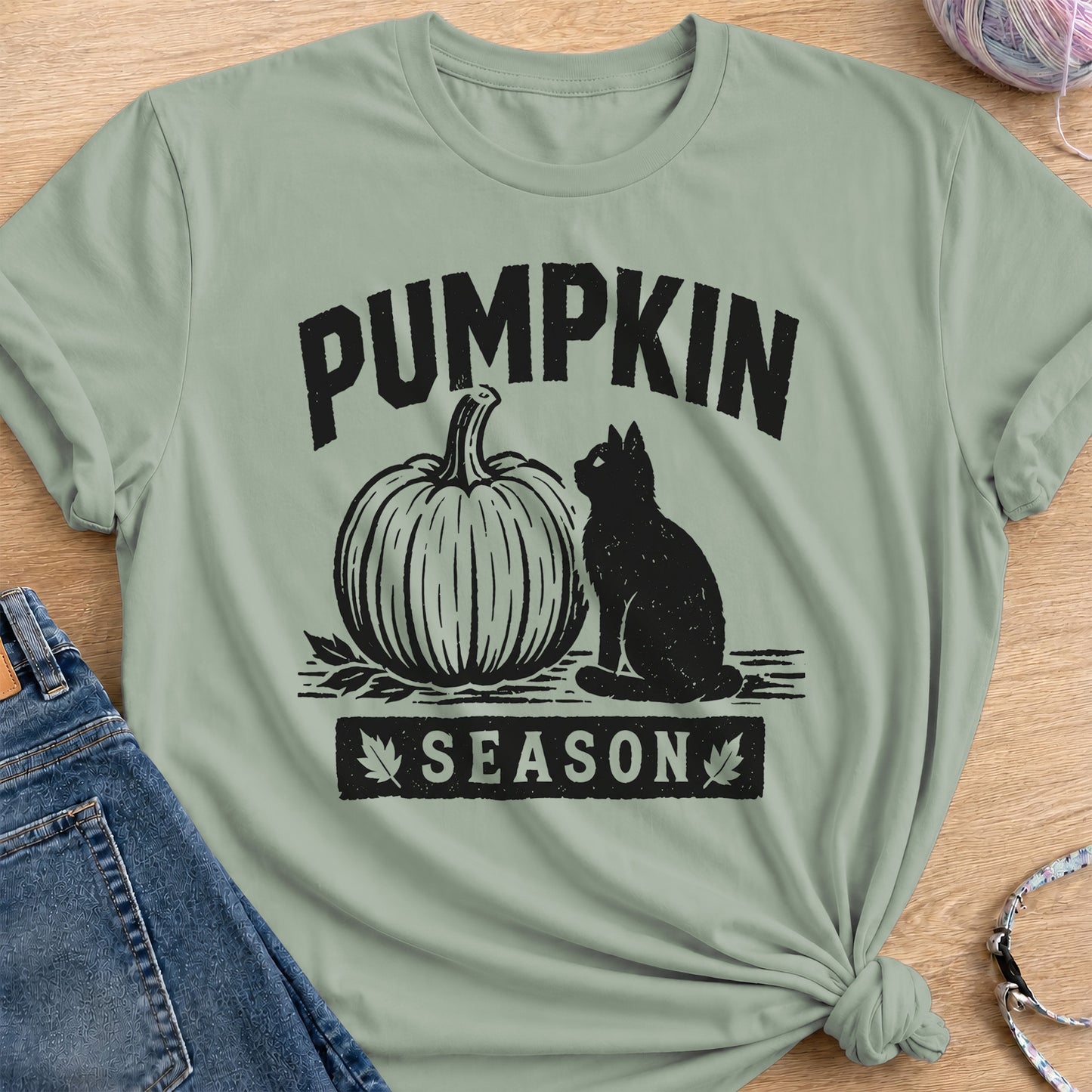 Pumpkin Season T-Shirt — Sage