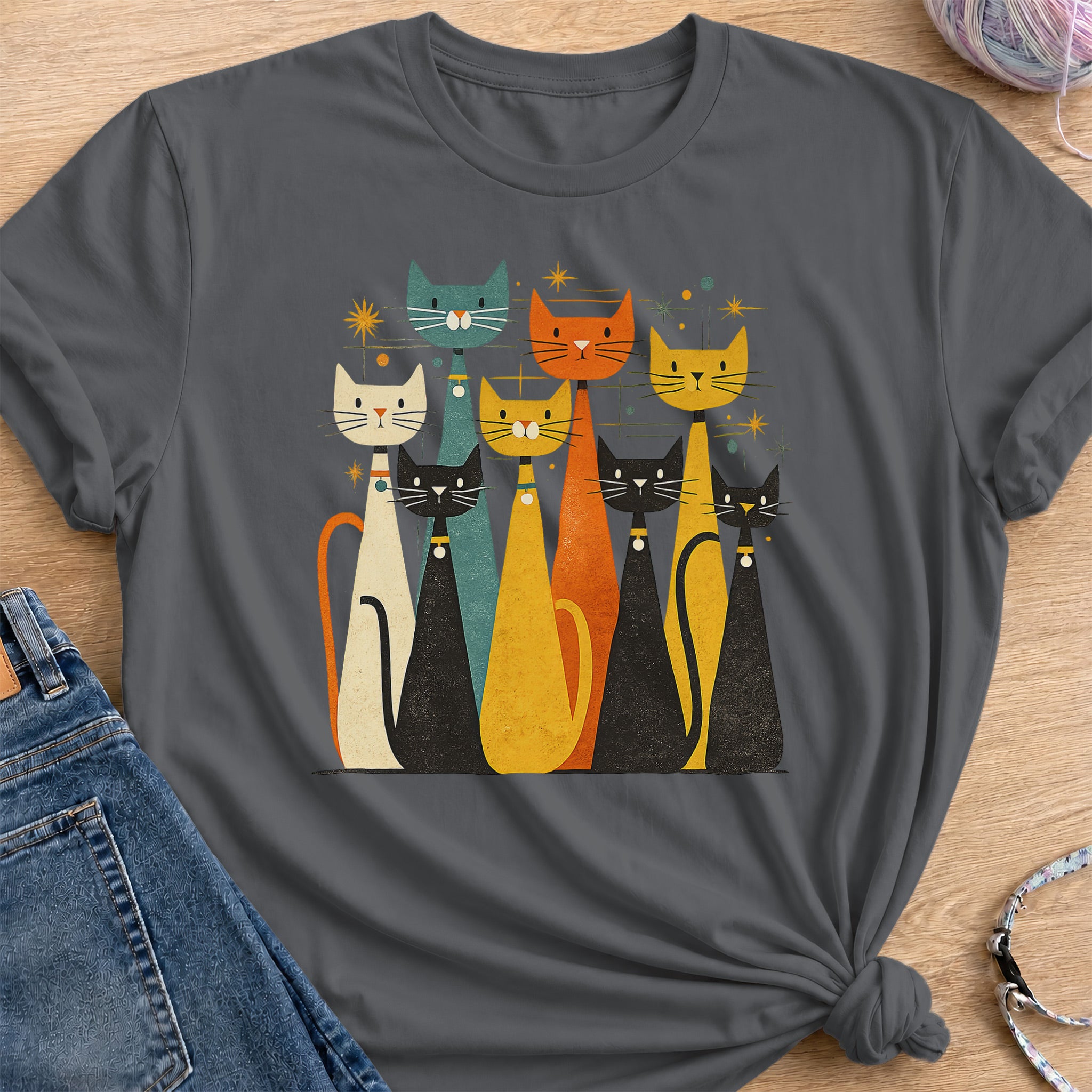 Atomic Alley Cats T-Shirt — Charcoal