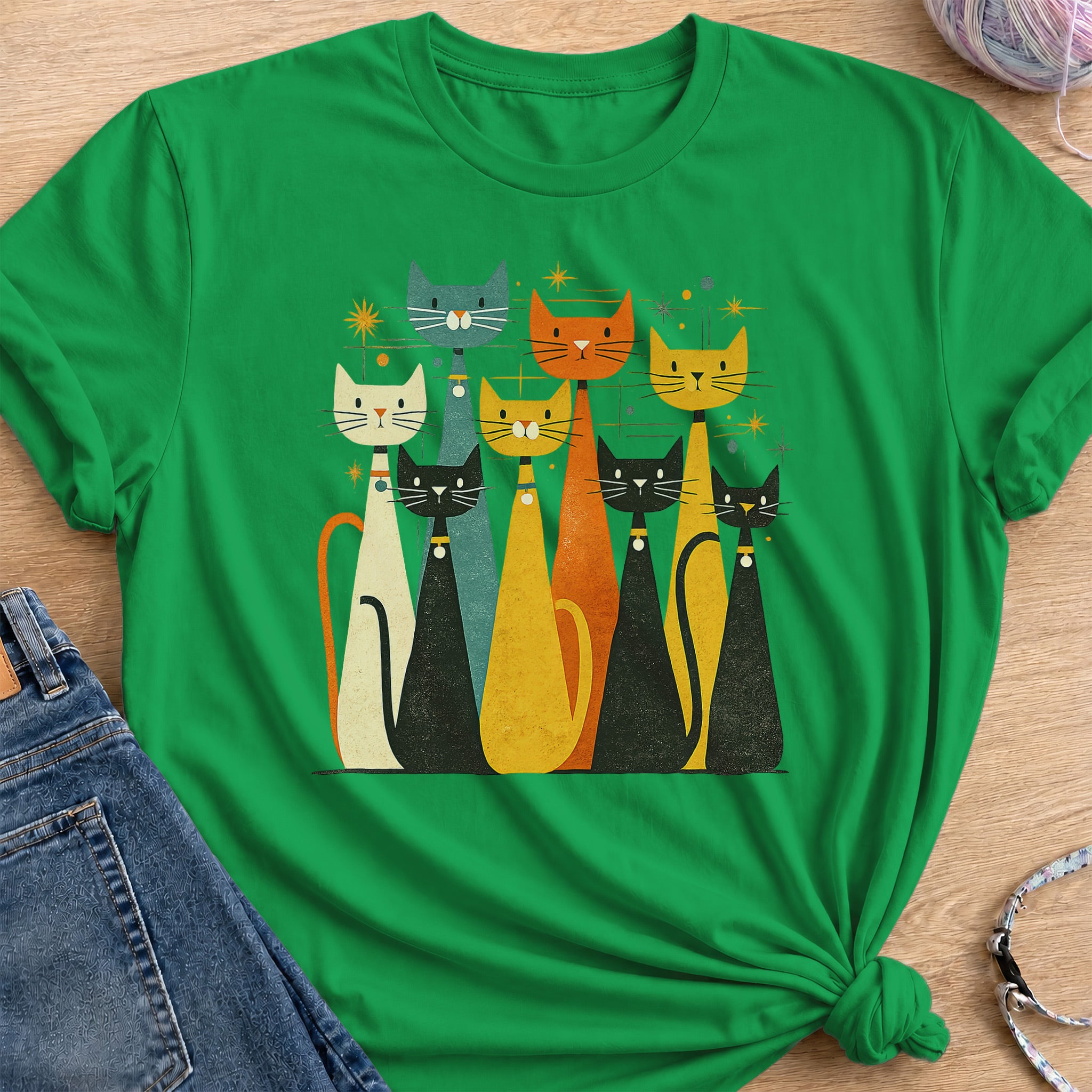 Atomic Alley Cats T-Shirt — Irish Green