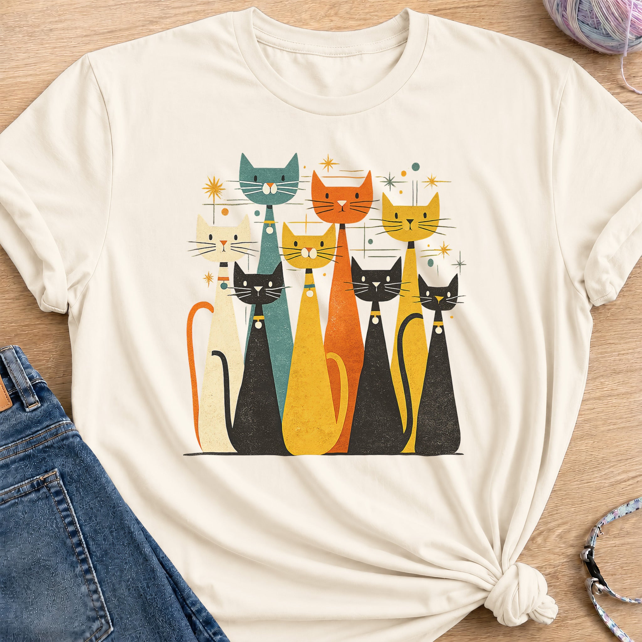 Atomic Alley Cats T-Shirt — Natural