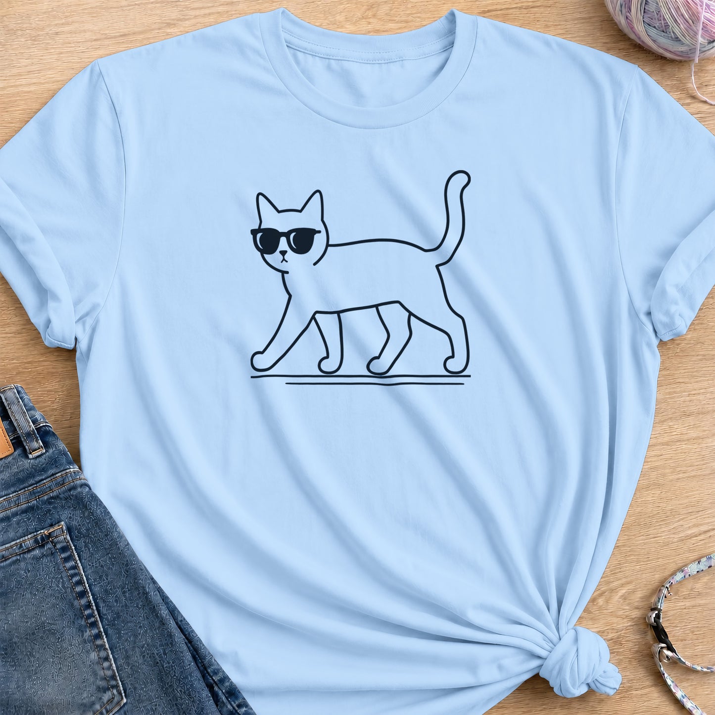 Sunglasses T-Shirt — Light Blue