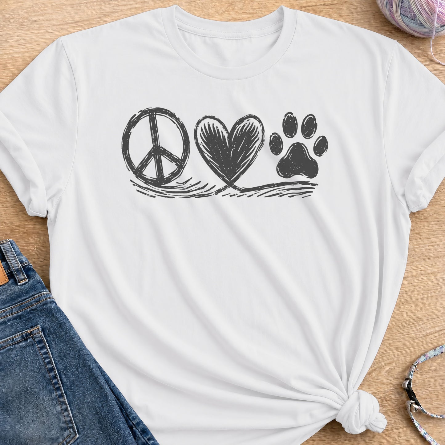 Peace Trio T-Shirt — White