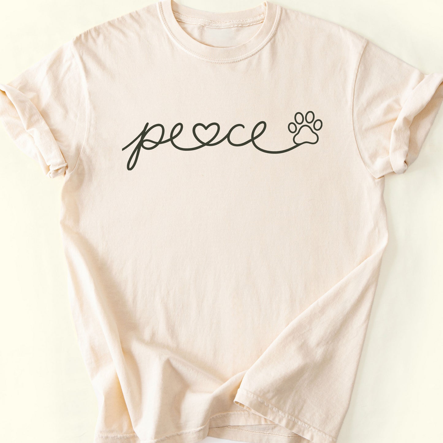Peace Heart T-Shirt — Ivory