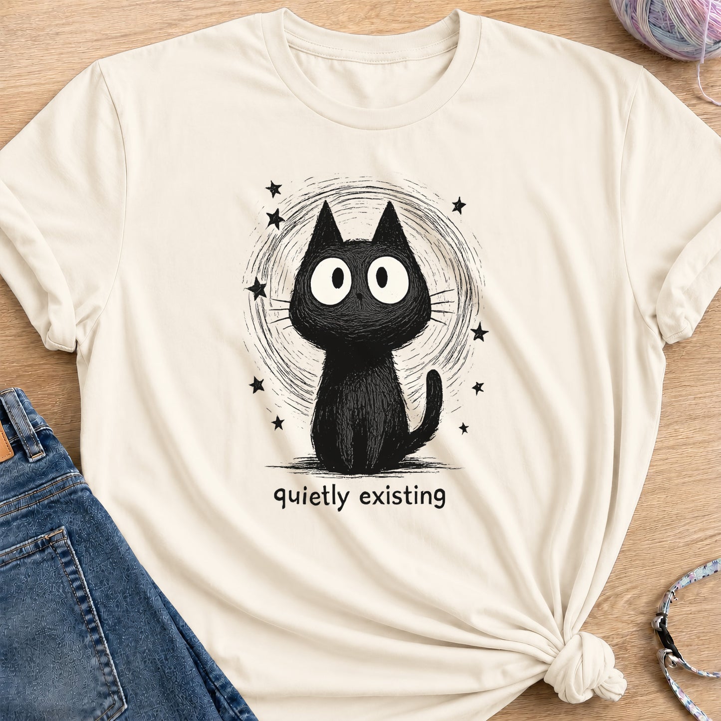 Quietly Existing T-Shirt — Natural