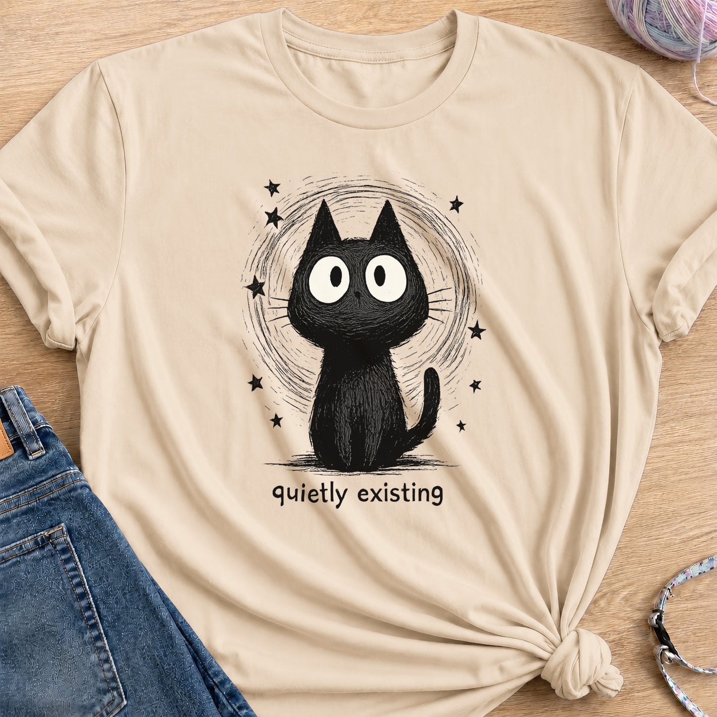 Quietly Existing T-Shirt — Sand