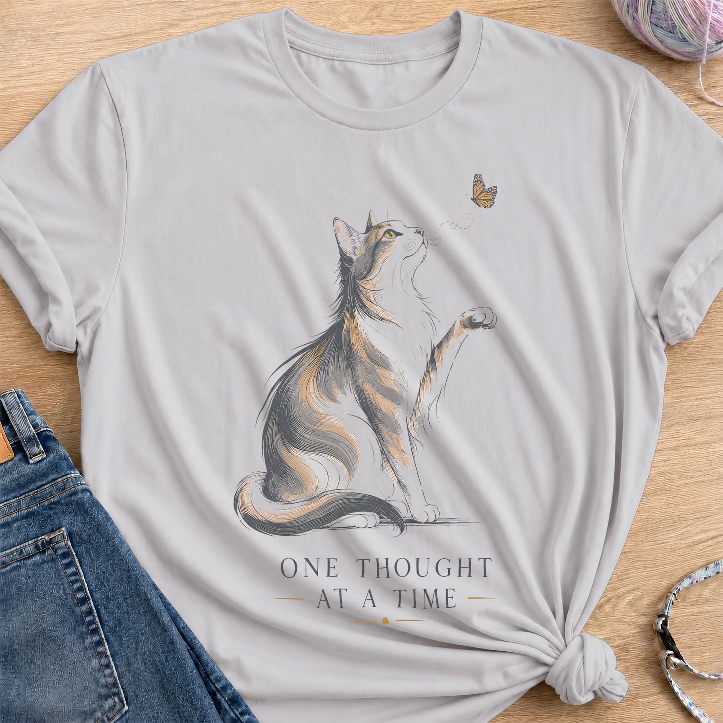 One Thought T-Shirt — Ice Grey